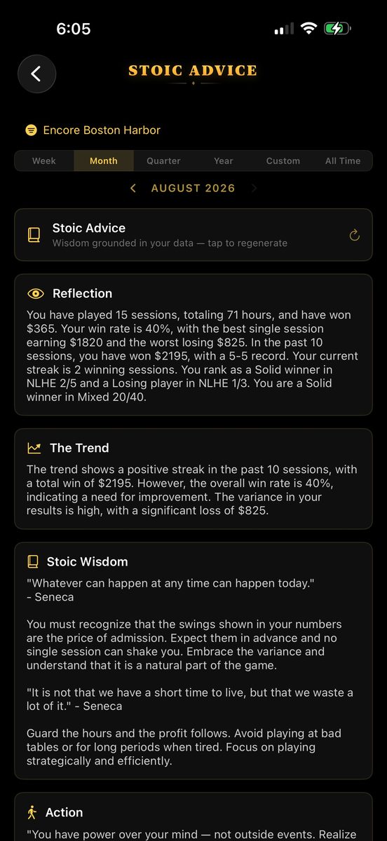 Stoic Poker screen